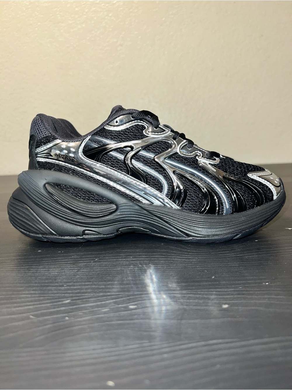 PUMA Inverse 'Black Dark Grey Silver' Size 5